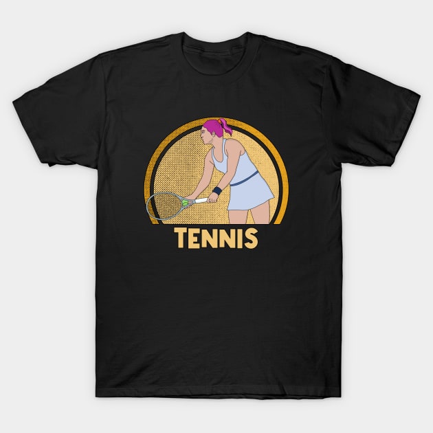 Woman Tennis T-Shirt by DiegoCarvalho